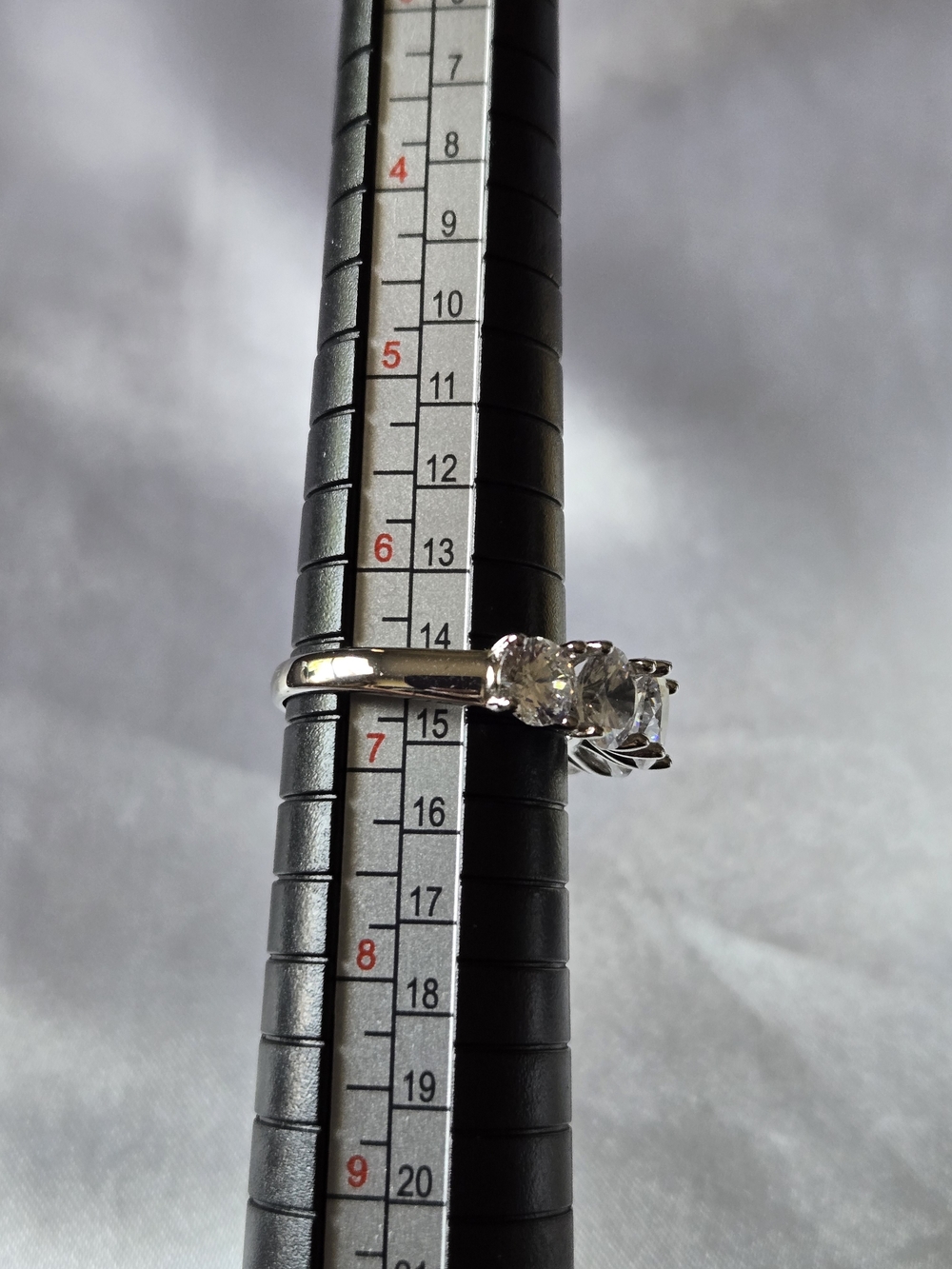 2 Carat Five-Stone Moissanite Ring Set In 925 Sterling Silver - Picture 5 of 6